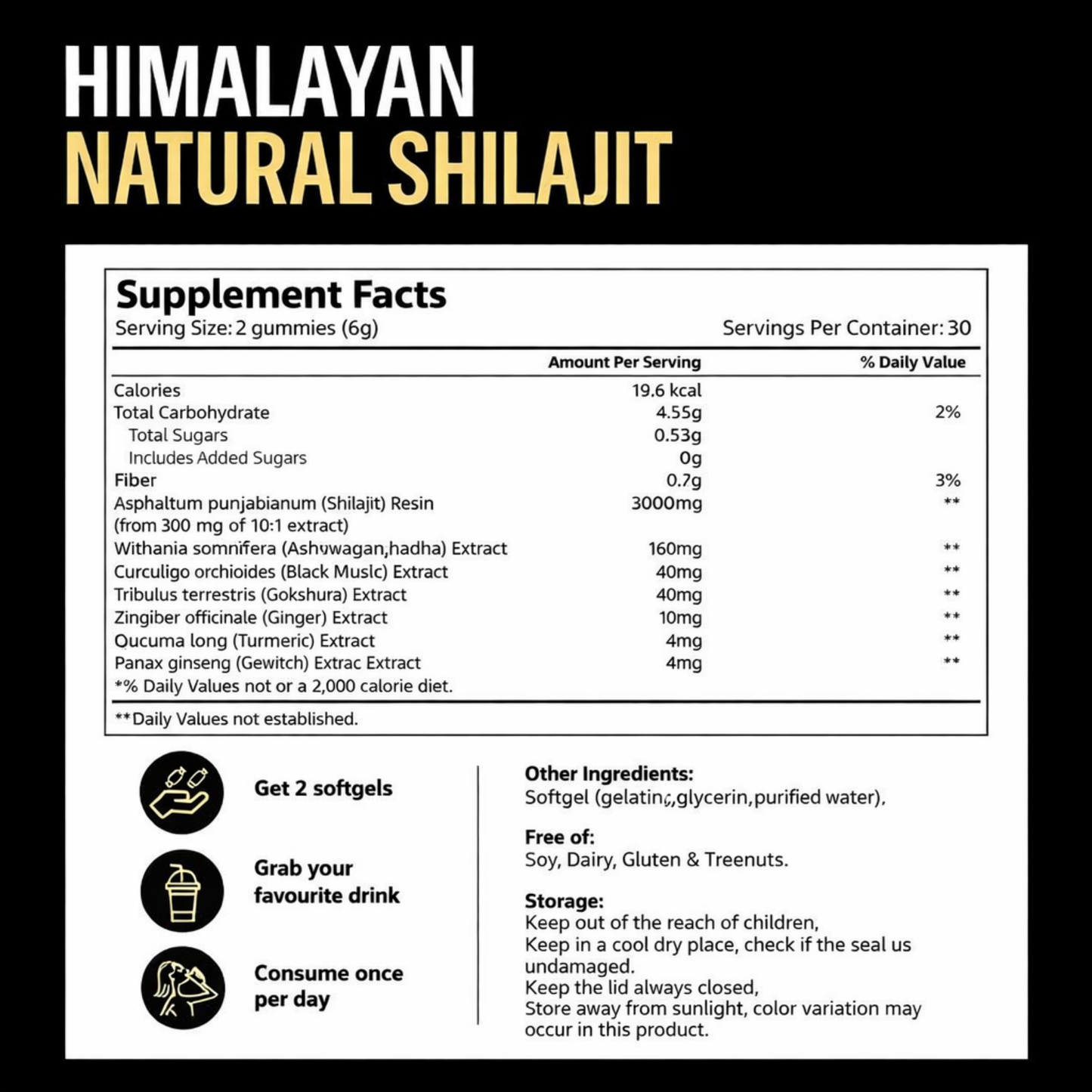 VivaNorra® Himalayan Gold Shilajit Gummies